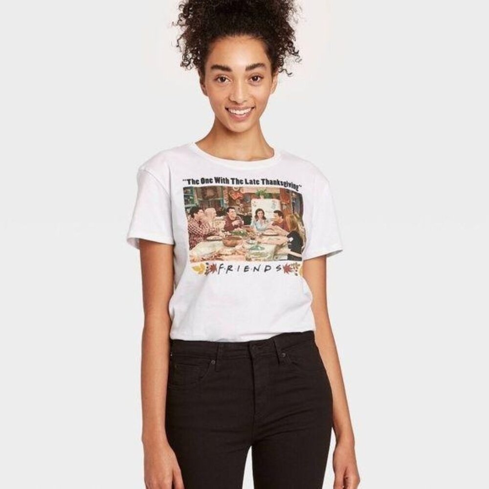 Friend's Thanksgiving Tee New White XS